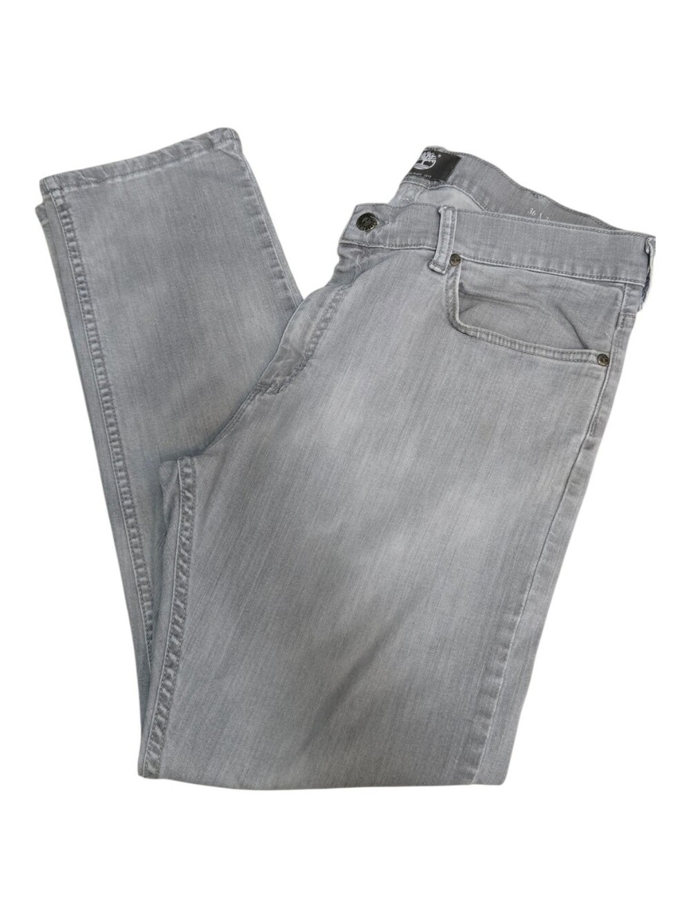 Timberland GrayWash Stretch Denim 36x30 Straight Jeans Mens - Picture 3 of 5